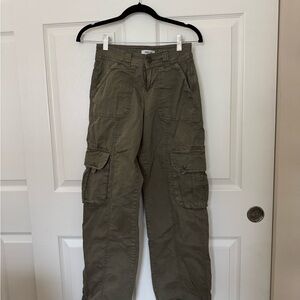 Garage Women’s Olive Cargo Pants - low rise